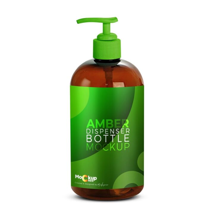 Amber Dispenser Bottle Mockup - Image 2