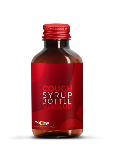 Cough Syrup Bottle Mockup