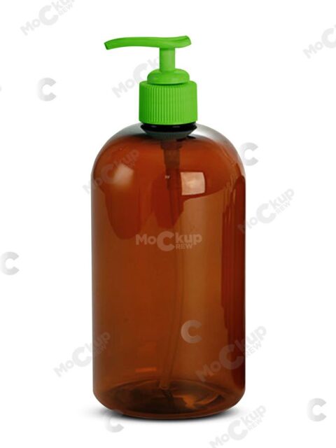 Amber Dispenser Bottle Mockup