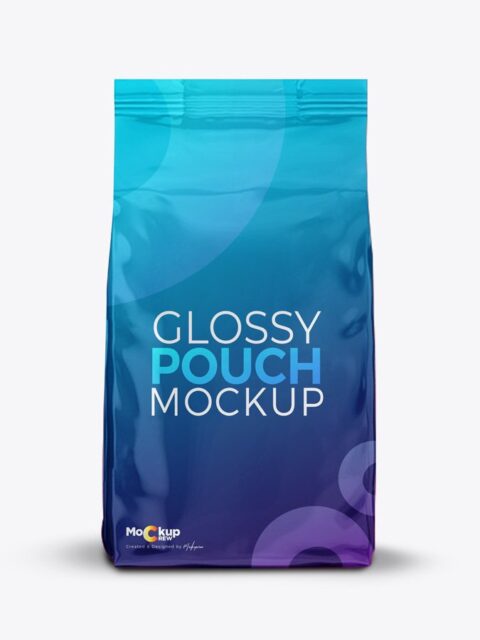 Gloss Coffee Pouch Mockup