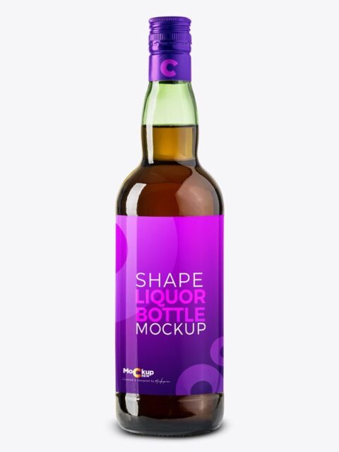 Liquor Shape Bottle Mockup