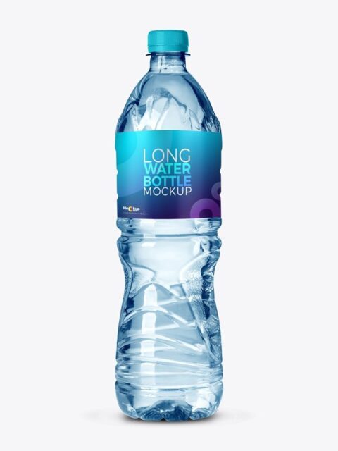 Long Water Bottle Mockup