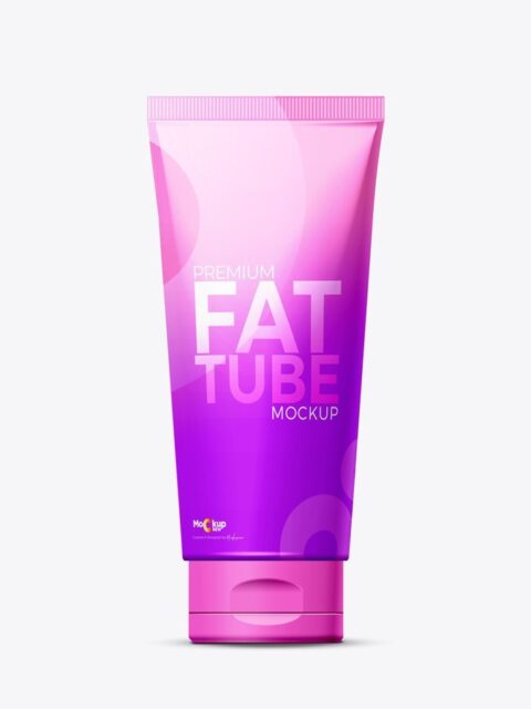 Premium Fat Cream Tube Mockup