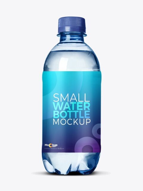 Premium Small Water Bottle Mockup