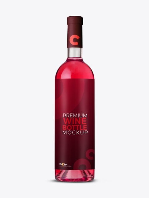 Premium Wine Bottle Mockup