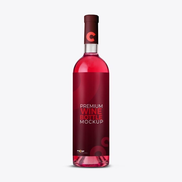 Premium Wine Bottle Mockup - Image 2