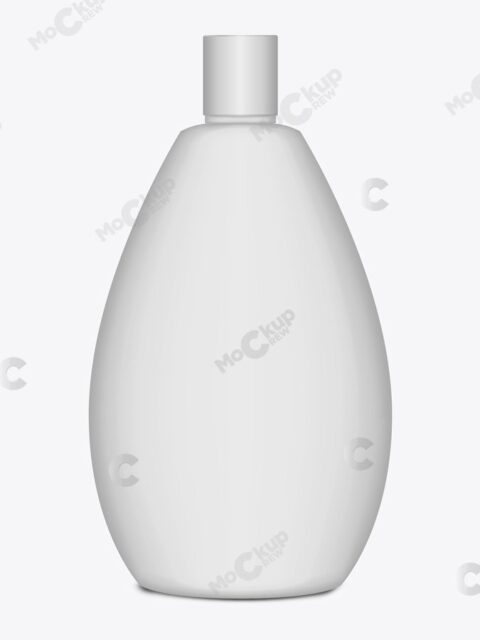 Plastic Round Cosmetic Bottle mockup