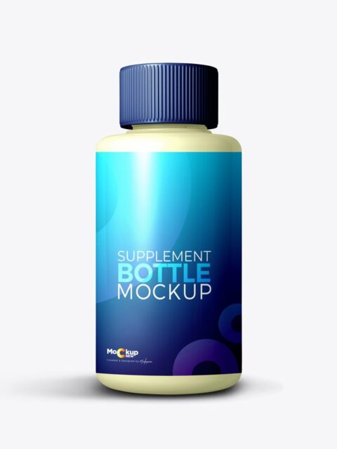 Supplement Bottle Mockup