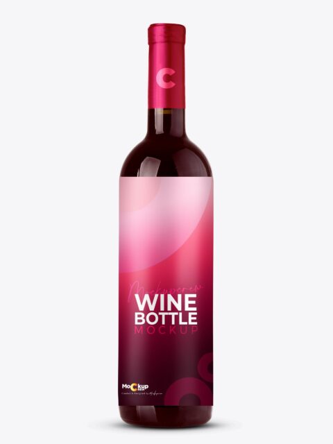 Wine Bottle Packaging Mockup