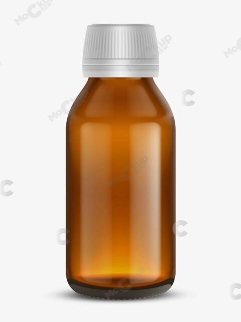 Amber Bottle Mockup