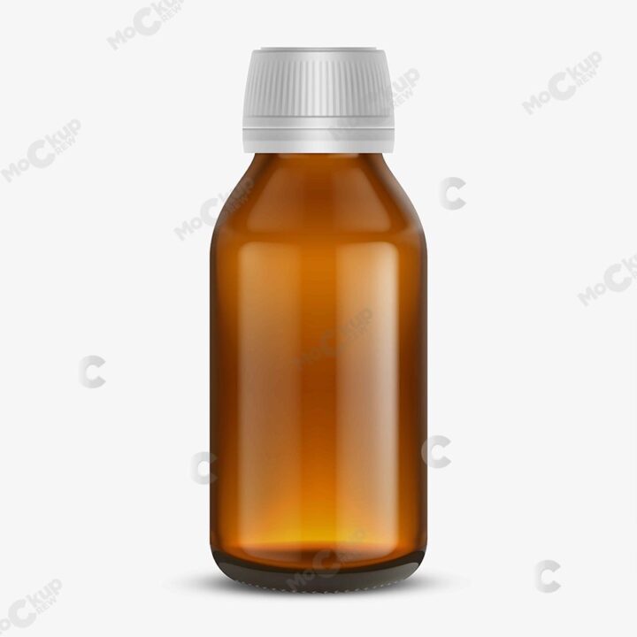 Amber Bottle Mockup