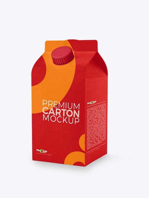 Metallic Tetra Pack Mockup