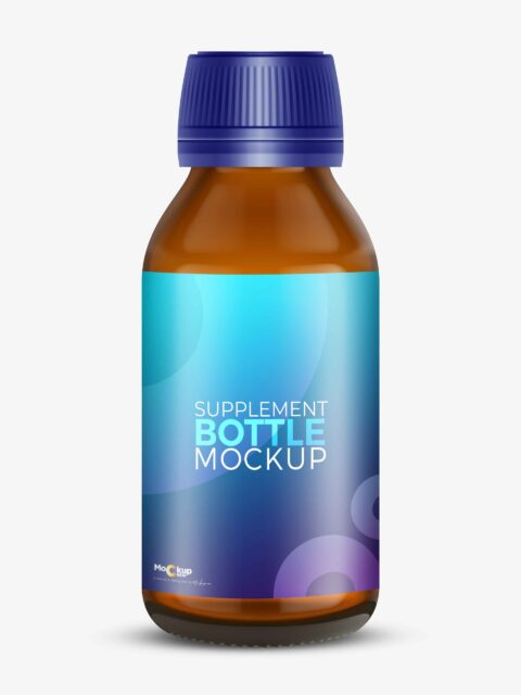 Amber Bottle Mockup