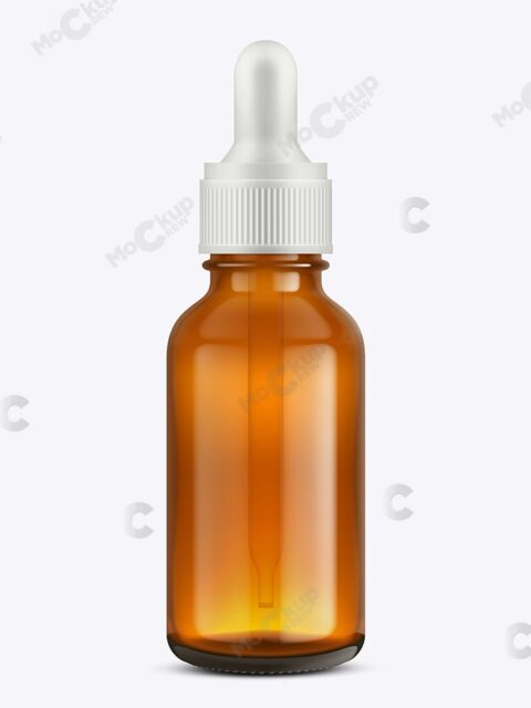 Dropper Amber Bottle Mockup