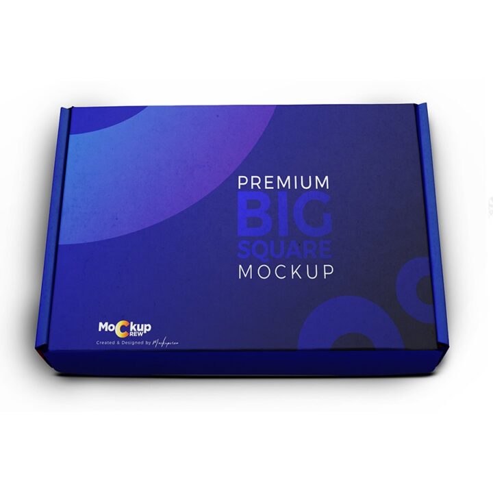 Premium Square Paper Box Mockup - Image 2