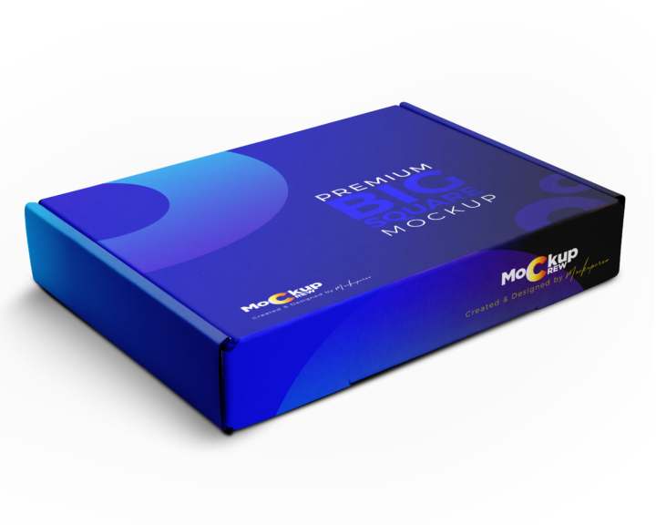 Flat Square Paper Box Mockup - Image 3