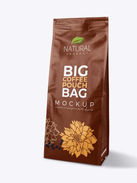 Big Coffee Bag Pouch Mockup