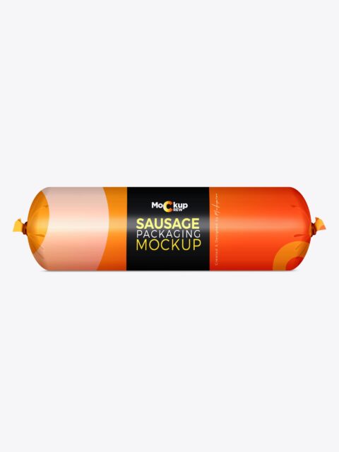 Long Matte Sausage Chub Mockup