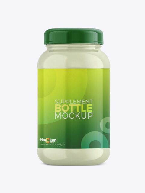 Supplement Bottle Mockup Gloss