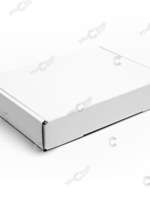 Flat Square Paper Box Mockup