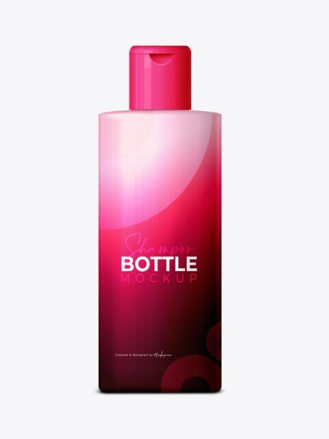 Plastic Shampoo Bottle Mockup Gloss