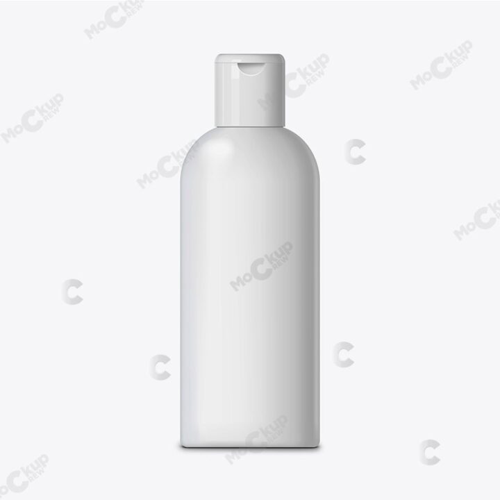 Plastic Shampoo Bottle Mockup Gloss