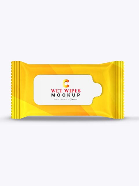 Long Wet Wipes Mockup