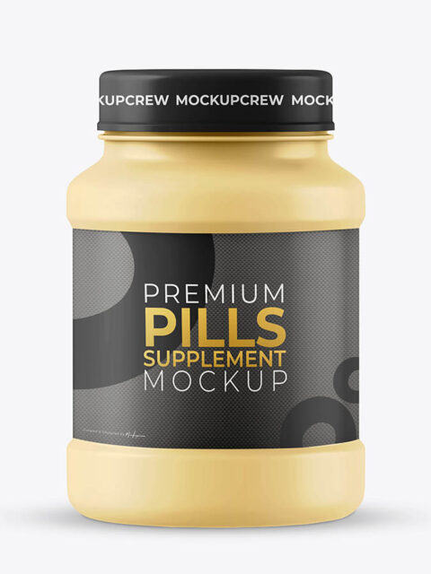 Pills Supplement Bottle Mockup