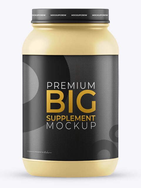 Premium Supplement Bottle Mockup