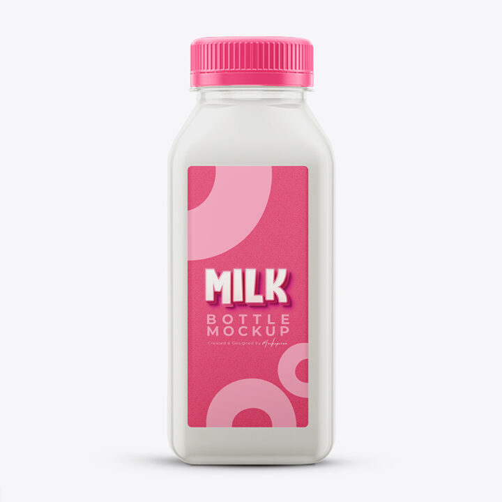 Milk Bottle Packaging Mockup - Image 2