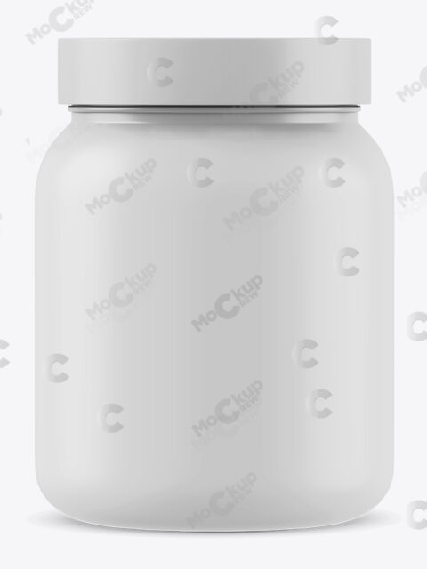 Protein Supplement Bottle Mockup