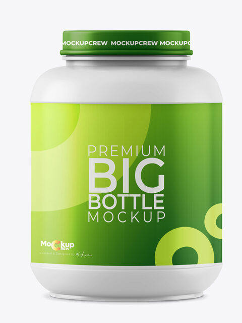 Big Bottle Supplement Mockup