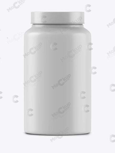 Large Supplement Bottle Mockup