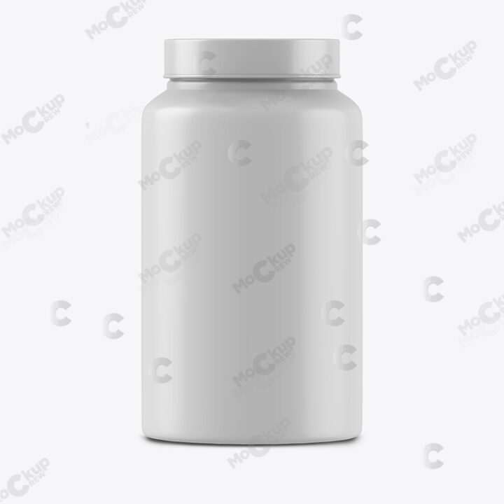 Large Supplement Bottle Mockup