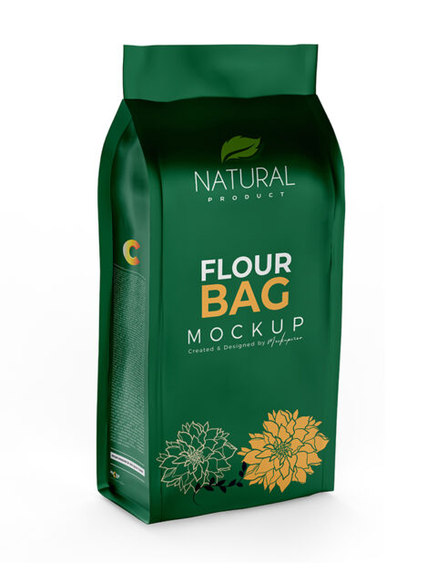 Glossy Flour/Coffee Bag Mockup